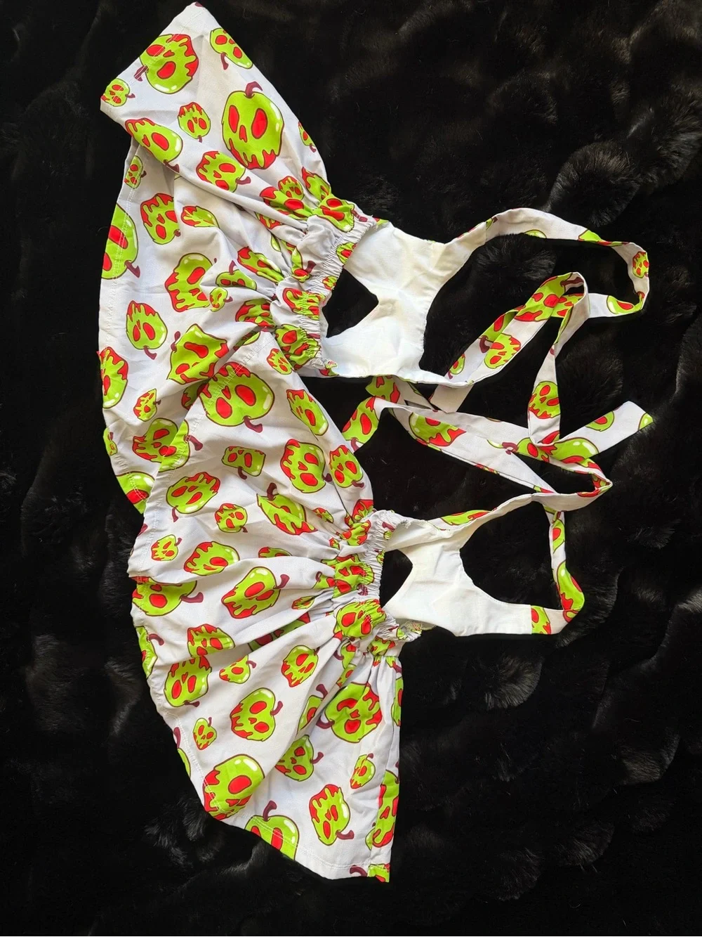 Playful Poison Apple Tie-Top Crop -